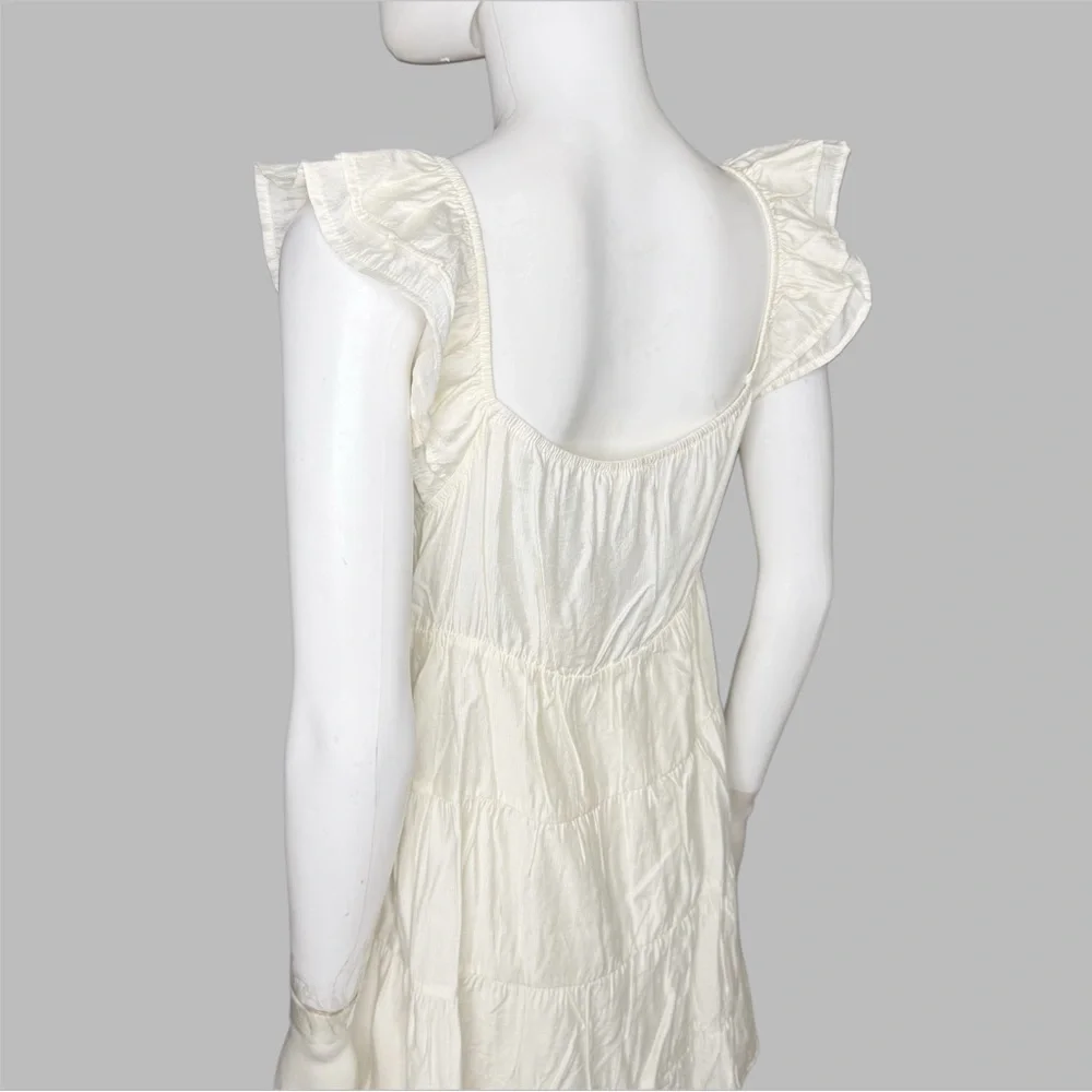 Blu‎ Pepper Ivory Ruffle Tiered Mini Dress - Picture 6 of 8